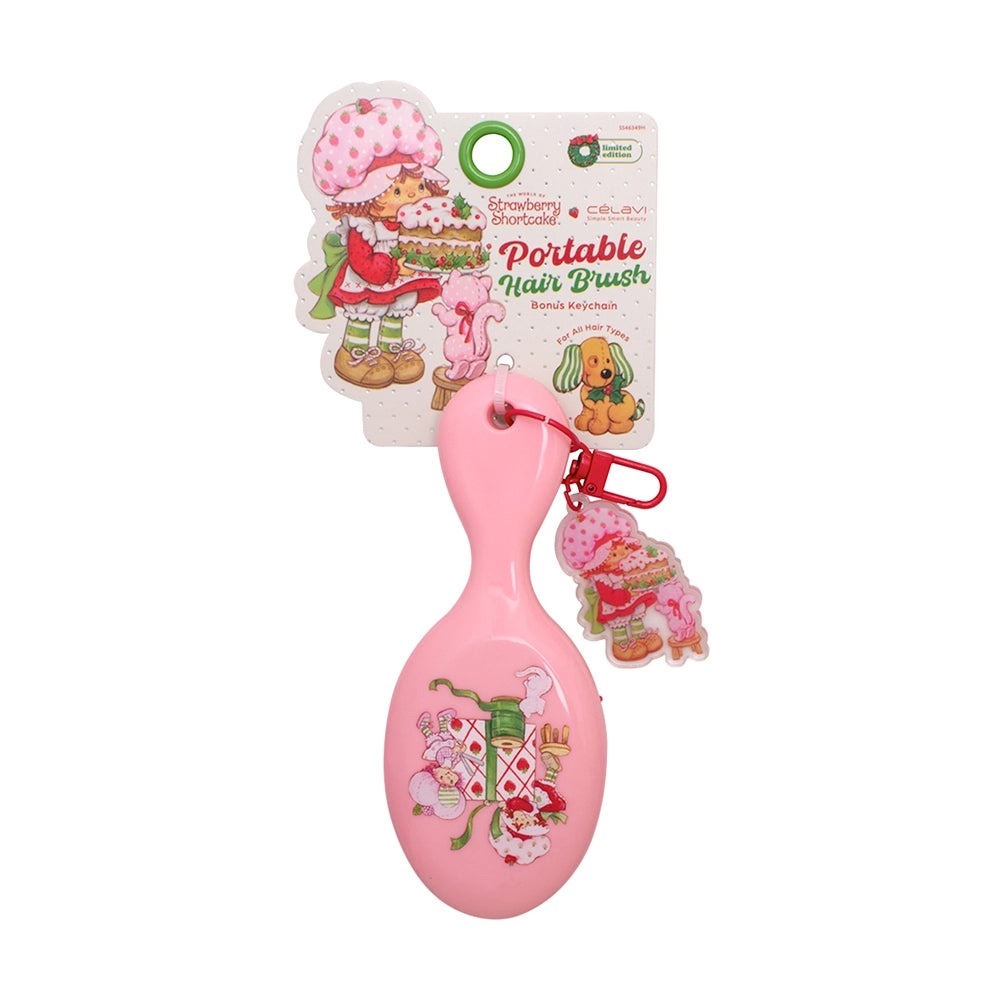 Strawberry Shortcake Pink Portable Hair Brush